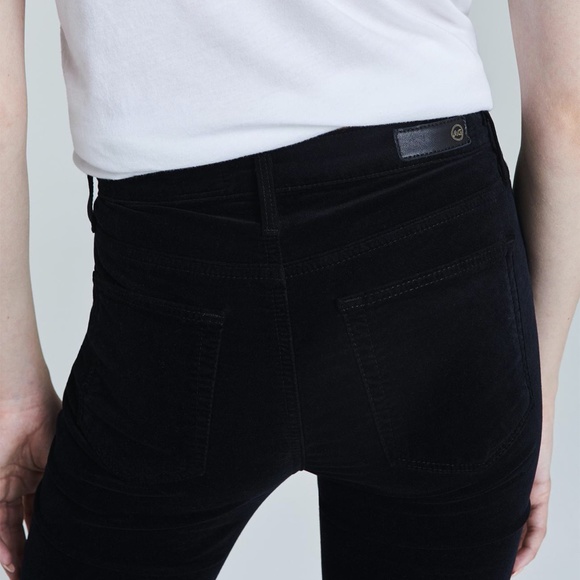 AG Jeans THE JODI HIGH-RISE SLIM FLARE CROP IN SUPER BLACK - Picture 4 of 16